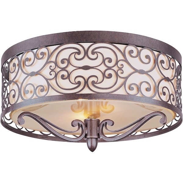 Maxim Lighting Mondrian 2-Light 14.25" Wide Umber Bronze Flush Mount Light 21151WHUB - main